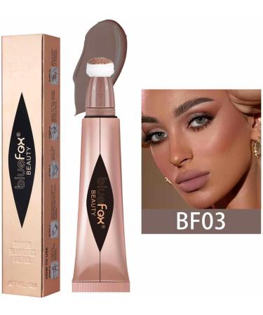 Wand Liquid Stick with Cushion Applicator for Face - Super Silky Blushes Smooth Shimmer Highlighter Beauty Wand for Face Cheekbone Glow Rowces Contouring #03 - Buy Online on GoSupps.com