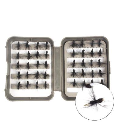 NEWSHOT Fly Fishing 40 Dry Flies Ant Lure Set with Box for Trout Chub