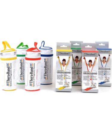 Theraband Original Exercise Band - 2.50m Resistance Band for Strength Training & Weight Loss | Includes Bag & Instructions | Ideal for Home & Gym Workout - Buy Online on GoSupps.com