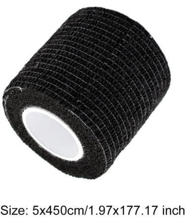 Self-Adherent Wrap Waterproof Elastic Bandage Tape - Breathable Black Athletic Wrap 5x450cm | International Shipping Available - Buy Online on GoSupps.com