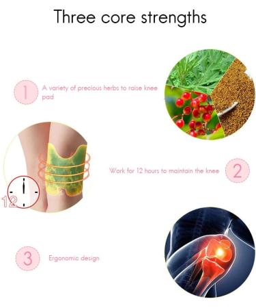 Knee Pain Relief Moxa Patches - 12 Self-Heating Wormwood Stickers for Sciatica & Leg Discomfort - Buy Online on GoSupps.com