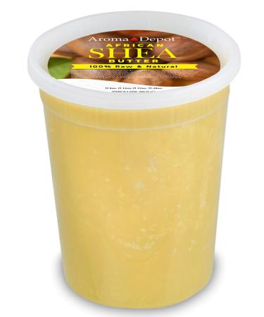 Raw African Shea Butter 32 oz Yellow/Gold Grade A 100% Pure Natural Unrefined Fresh Moisturizing Ideal for Dry and Cracked Skin. It can be used in Body Hair and Face.