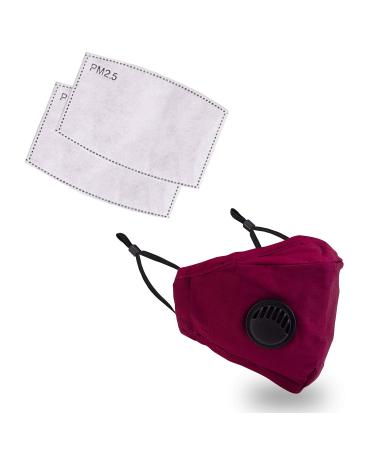 Washable Face Mask with Filter(Red) Reusable Face Mask with Activated Carbon Filter Breathable Face Mask all-round Protection from Pollution Cotton Face Covering - Buy Online on GoSupps.com