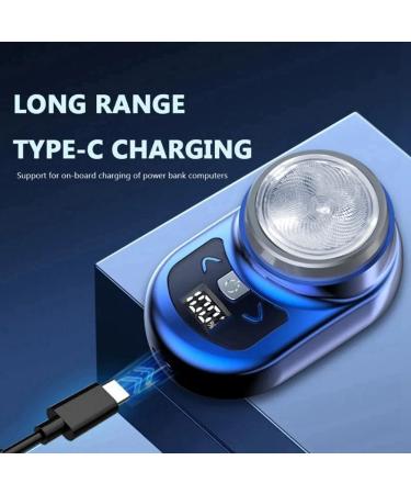Portable Electric Shaver for Men | Mini Beard Shaver with LCD Display | Rechargeable Travel and Home Use - Buy Online on GoSupps.com