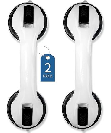 Shower Handle 2 Pack 12 inch Grab Bars for Bathroom Shower Handle with Strong Hold Suction Cup Grip Grab in Bathroom Bath Handle Grab Bars for Bathroom Safety Grab Bar Black 2 Pack Black - Buy Online on GoSupps.com
