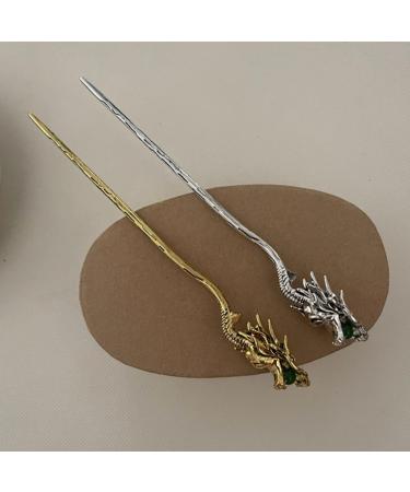 Tofficu Chinese Hair Stick Vintage Bronze Hair Chopsticks Chinese Hair Pins Hair Forks Women Hair Accessory Metal Hairpin Hair Styling Tool Silver - Buy Online on GoSupps.com