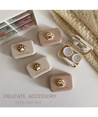 Fashion Contact Lens Travel Kit | Cute Portable Dustproof Mini Storage Box | Khaki12 | One Size | Ideal for International Shipping - Buy Online on GoSupps.com