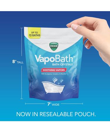 Vicks VapoBath Crystals - Soothing Aromatherapy Bath Salts with Eucalyptus & Menthol | 36 OZ - Buy Online on GoSupps.com