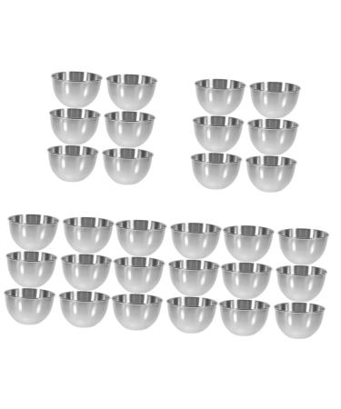 ABOOFAN 30 Pcs Stainless Steel Saucer Sauce Containers Tomato Sauce Small Bowls Tomato Paste Ketchup I Am Willow Dipping Cups Seasoning Dish Small Container Salad Dressing Travel