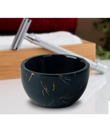 DGUDGU Marbled Black Shaving Bowl | Premium Resin Shaving Cup for Cream & Soap | International Shipping - Buy Online on GoSupps.com