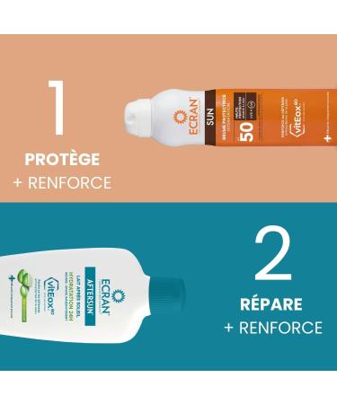 ECRAN - Brume Protectrice Hydratante - Haute Protection - Technologie vitEox80 - Vitamine E - Protection UVA UVB Lumi re Bleue Coups de Soleil - Protection Solaire SPF 50 - Bronzage naturel 250 ml (Lot de 1) - Buy Online on GoSupps.com