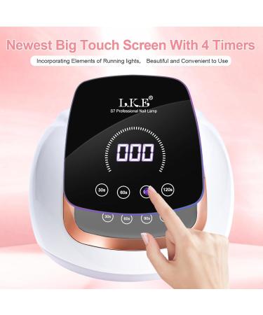Professional UV LED Nail Lamp - LKE 268W Fast Curing Gel Nail Dryer with 66 Beads 4 Timers & Auto Sensor for Home & Salon Use - Buy Online on GoSupps.com