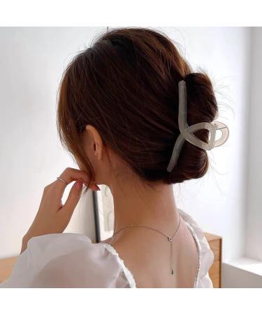 Large Butterfly Hair Claw Clips for Women - Strong Hold Jelly Jaw Clips for Thick Curly Hair - Summer Style Jelly Brown - Buy Online on GoSupps.com