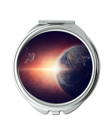 YENDOSTEEN Mirror mouse trap bottle earth Astronaut Weightless Space Universe Earth Planet makeup mirrors pocket mirror portable mirror