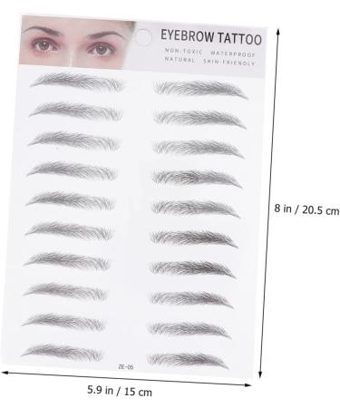 Balacoo 2pcs 3d Eyebrow Stickers Eyebrow Sissor Kit Hair Kit Woman Man Makeup Tool Stencil 4d Eyebrow Shape 1 count (Pack of 1) Black - Buy Online on GoSupps.com