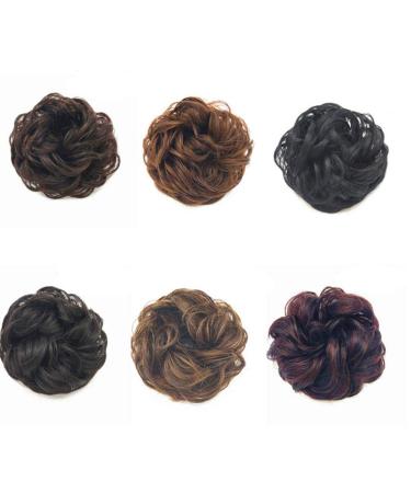 Livecitys Chaotic Extensions Hair Ties | Wavy Curly Messy Bun Accessories for Women & Girls - Black - Buy Online on GoSupps.com