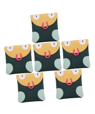 Fomiyes 6 pieces women bands storage bag Practical women bandage bag outdoor ladies bandage bag matt matt storage pocket portable ladies bandage pocket storage holder 13.5x12x1cmx6pcs