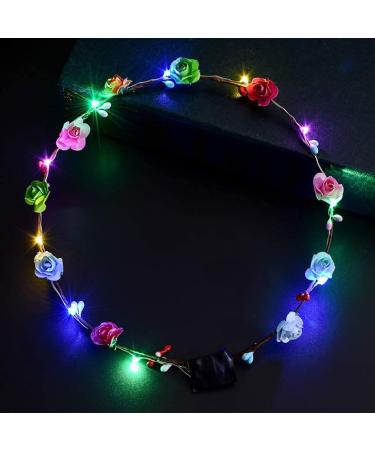 Enkarl LED Flower Crown 12Pcs - Light Up Headband for Women & Girls, Wedding, Party, Christmas, Festival - Buy Online on GoSupps.com