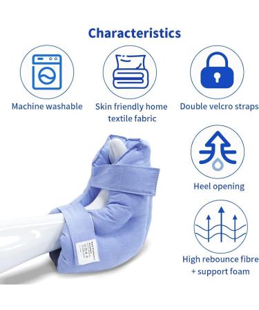 EZ Assistive Heel Protectors for Healing Therapy | Pressure Relief & Bedsores Prevention | Blue 3-Count (1pc) - Buy Online on GoSupps.com