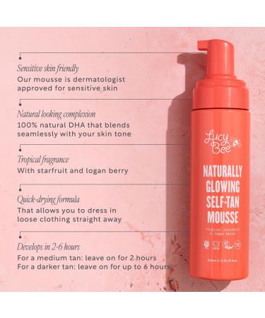Buy Self-Tan Mousse - Customizable Medium Bronzing Foam for Sensitive Skin | Lightweight Quick-Drying | Certified Vegan | Tropical Scent - 6.76 fl oz - Buy Online on GoSupps.com