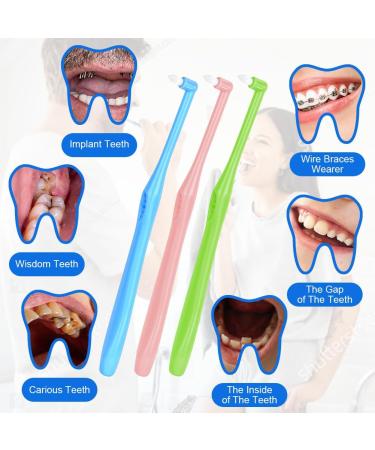Acwoo Tuft Toothbrush Set - 4 Soft Brush Inserts for Detail Cleaning - Perfect for Interdental Spaces - Buy Online on GoSupps.com