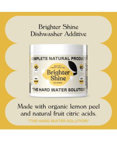 Brighter Shine - Natural Lemon Dishwasher Additive | 60 Uses Citric Acid Cleaner for Hard Water Spots Removal - Buy Online on GoSupps.com