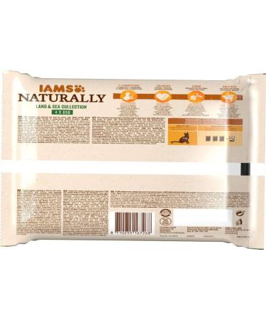 IAMS Naturally Senior Cat Food - High-Quality Wet Food in Sauce with Meat & Fish for Older Cats | Land & Sea Collection 4 x 85g Pack - Buy Online on GoSupps.com