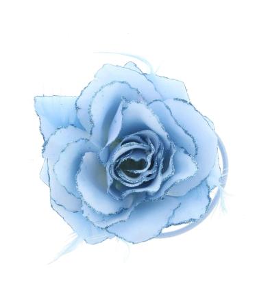 Topkids Light Blue Hair Clip Accessories - Rose Blossom Motif Safety Needle Fascinator & More - Buy Online on GoSupps.com