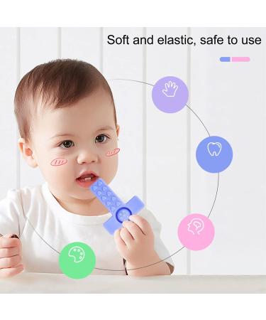 4pcs Silicone Baby Teether Set with Lanyard - Safe Teething Toys for Toddlers - Buy Online on GoSupps.com