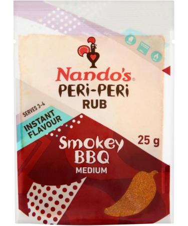 Smokey BBQ Nando's Peri Ar me Rub 25 g (lot de 6) - Buy Online on GoSupps.com