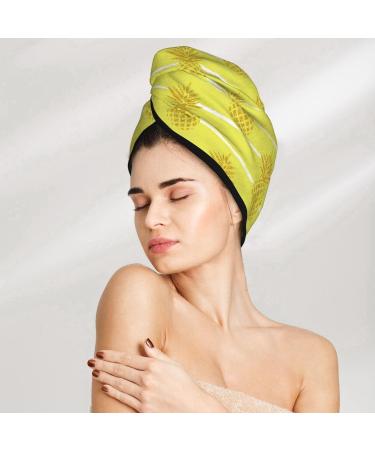 Gold Pineapple Hair Towel Wrap - Quick Drying Towel Turban for Effortless Hair Care - Buy Online on GoSupps.com