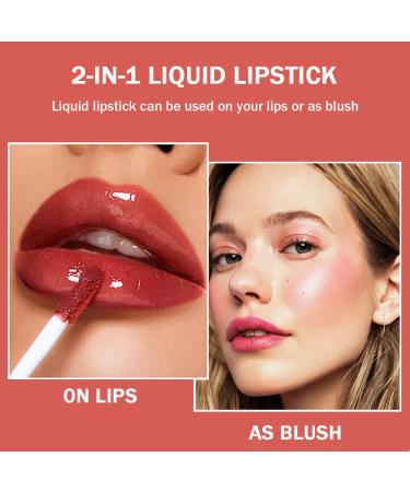 6 Color Lip Tint Stain Set - Matte Velvet & Watery Lip Stain with Moisturizing Plumping Effects - Shimmery Mini Liquid Lipstick - Waterproof, Long-Lasting Lip Color Makeup - Buy Online on GoSupps.com