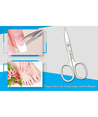 Buy SMI Left-Handed Curved Nail Scissors - Stainless Steel Manicure & Pedicure Set with Case - Perfect for Fingernails & Toenails - Buy Online on GoSupps.com