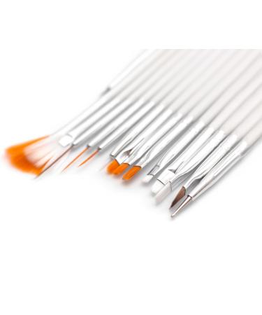 15pc Premium Brush Set for Gel & Acrylic Nails - Nail Art & Design Tools - Buy Online on GoSupps.com