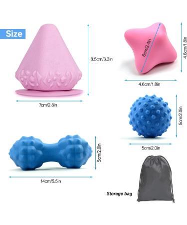 Triggerpunkt Trigger - 4-Piece Pain-Free Acupressure Set with Storage Bag for Shoulder Massage & Self-Treatment | Pink - Buy Online on GoSupps.com