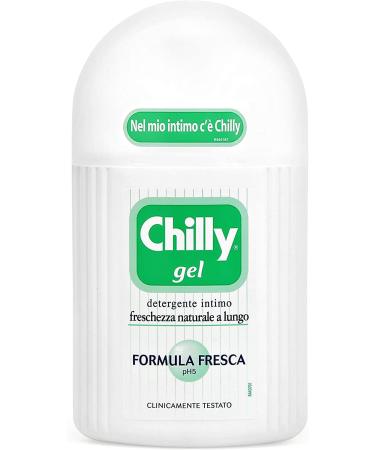 6x chilly gel intimate cleaning gel cleaner for intimate hygiene with natural menthol clinically tested natural fresh pH 5 200 ml + Italian gourmet polpa 400g