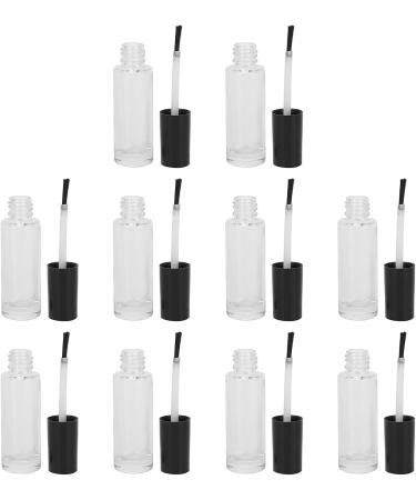 Nail Polish Bottle with Funnel Nail Polish Bottle with Brush Cap Transparent for Nail Polish for Acetone - Buy Online on GoSupps.com