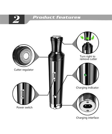 Nose Hair Trimmer 4-in-1 | Rechargeable Nose & Ear Cleaner Beard Trimmer & Eyebrow Grooming Set - International Shipping Available - Buy Online on GoSupps.com