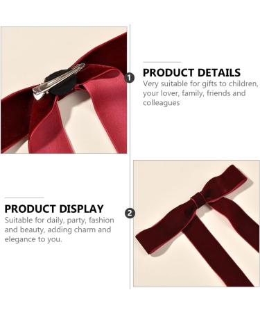 minkissy Bridal Velvet Barrette Hair Pin Hair Barrettes Hair Clip Ribbon Hair Bow Clip Girl Hair Bows Hair Bowknot Barrette Bow Barrette Hair Bowknot Clip Hair Bowknot with Tassel Long - Buy Online on GoSupps.com