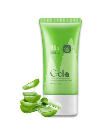 Aloe Vera Gel For Face 96% Pure Aloe Vera Gel Organic Aloe Vera Gel Aloe Vera Face Cream Pure Aloe Vera Gel Moisturiser Face Women & Men For Sunburn After Sun Soothing Repair Moisturizing