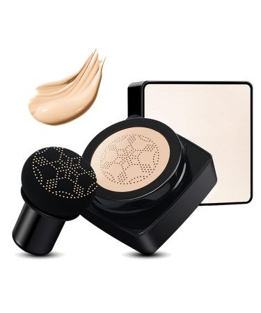 CC Cream Foundation Mushroom Head Air Cushion CC Cream Powder Foundation Full Coverage for Flawless Makeup Concealer Moisturizing Brightening Liquid Foundation BB Cream (Nature102#)