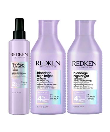 Redken Blondage High Bright Pre-Treatment 250ml Shampoo 300ml Conditioner300ml