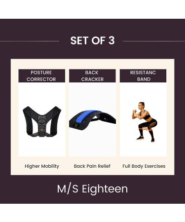 Back Cracker Device with Posture Corrector Set for Lower Back Pain Relief - Back Support Belt for Women & Men - Buy Online on GoSupps.com