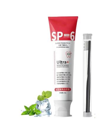 2024 Best SP-6Ultra Whitening Toothpaste SP-6Probiotics Whitening Toothpaste Probiotic Toothpaste SP-6 Removes Tooth Stains Fresh Breath Advanced Luminous Mint Teeth Whitening Tothpaste.(Red-1PCs)