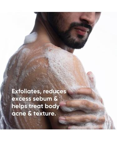 AM 2% Salicylic Acid + LHA Body Wash | For Body Acne Un-even Rough & Bumpy Skin | Sulphate (SLS) Dye & Fragrance Free | Shower Gel For Women & Men | 200 ml - Buy Online on GoSupps.com