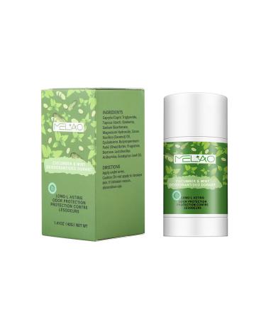 Natural Deodorant for Women Men Aluminum Free Body Deodorant Antiperspirant Deodorant Solid Stick Cream long lasting Odor Control Eliminate Relaxing Armpit Sweat (cucumber mint 40g)