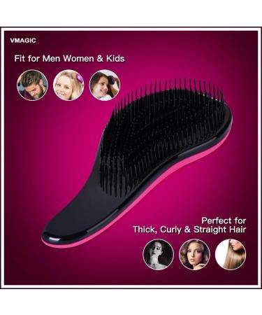 Detangling Brush - Best Brush for Tangled Hair - Wet and Dry Hair - Rose Red - Buy Online on GoSupps.com