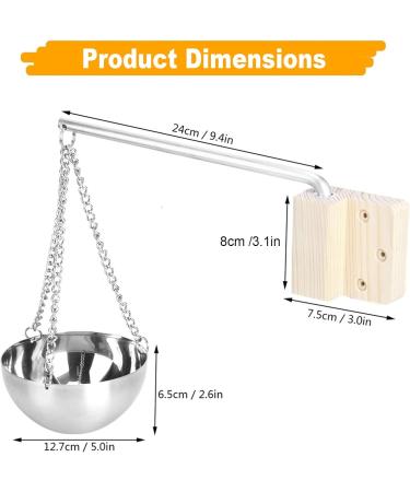 Wooluck Aroma Bowl Sauna - 350ml Stainless Steel Aroma Bowl with Accessories for Spa & Sauna | Perfect Oil Bowl for Sauna Room - Buy Online on GoSupps.com