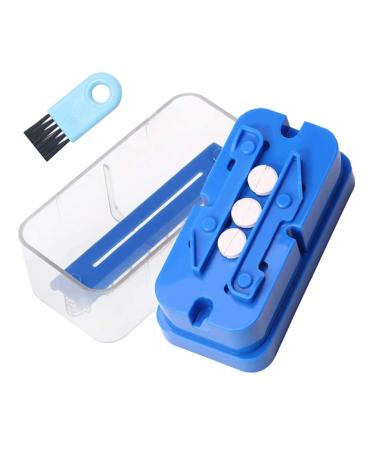 Pill Cutter, Adjustable Pill Splitter for Multiple Big/Small Pills, Stainless Steel Cutting Blade and Blade Guard, Even Cut for Splitting and Quartering Round or Oblong Pills…