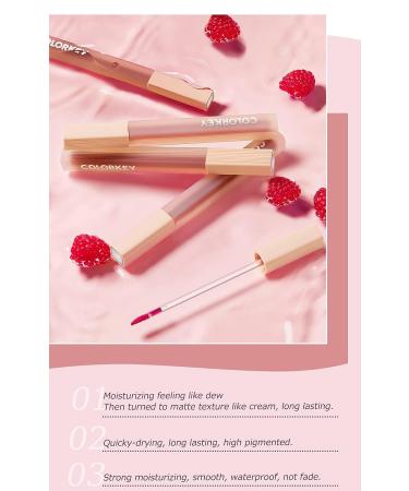 COLORKEY Soft Matte Water Tint Hydrating Lip Gloss | Long-Lasting Liquid Lipstick (O302 Balsam Jasmine) - Buy Online on GoSupps.com